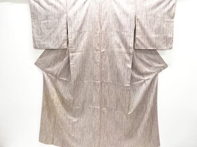 JAPANESE KIMONO / ANTIQUE KIMONO / SILK / TSUMUGI / WOVEN STRIPE